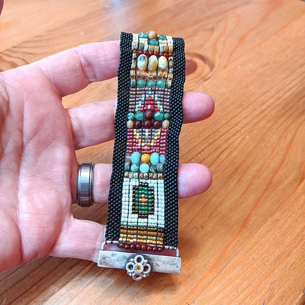 Roanoke Heritage Beaded Gemstone Bracelet