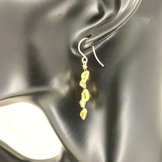 Vines Earrings, Fine Citrine Secondary