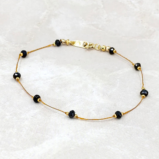 Simple Silk Bracelet Black Spinel Secondary