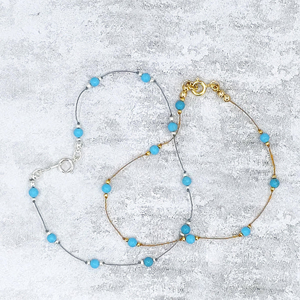 Simple Silk Bracelet Turquoise