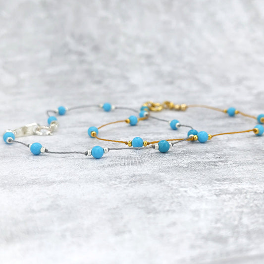 Simple Silk Bracelet Turquoise