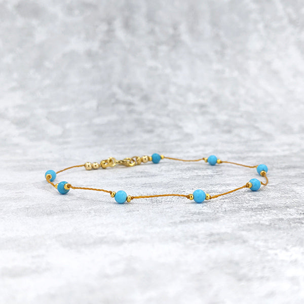 Simple Silk Bracelet Turquoise