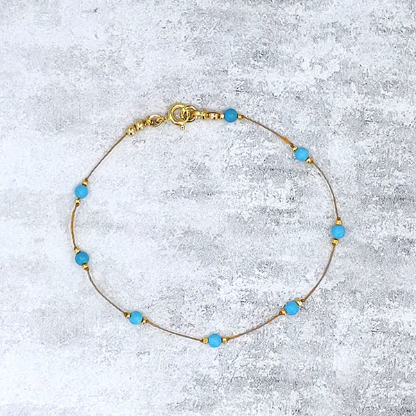 Simple Silk Bracelet Turquoise
