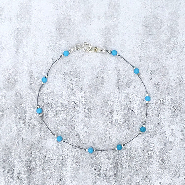 Simple Silk Bracelet Turquoise