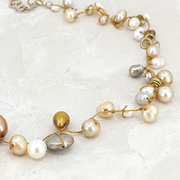Buy Golden Pearl Anklets for Women Online at Silvermerc | SBA9C_305 –  Silvermerc Designs