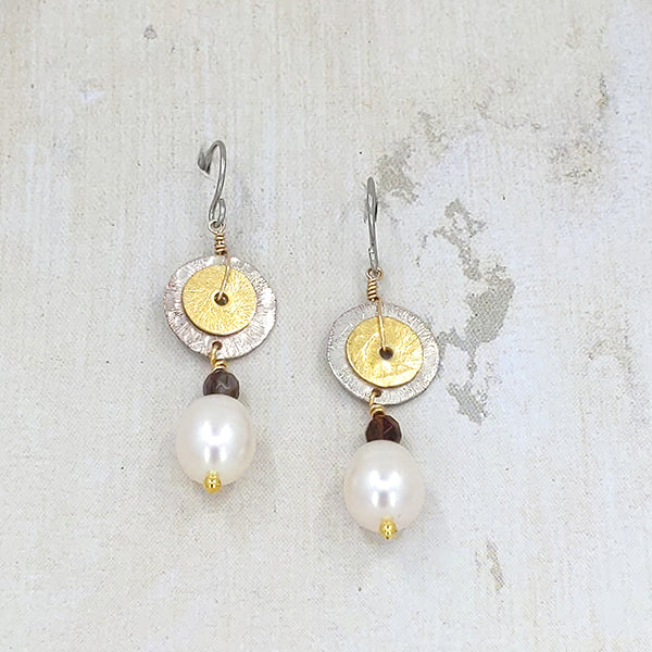 Double Happy Pearl Earrings