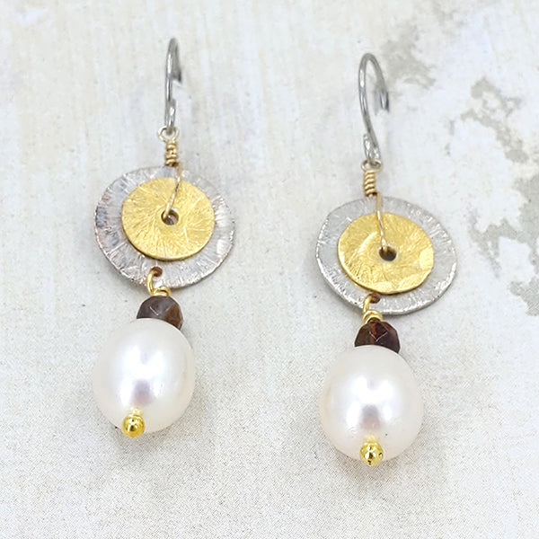 Double Happy Pearl Earrings