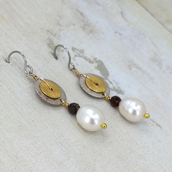 Double Happy Pearl Earrings