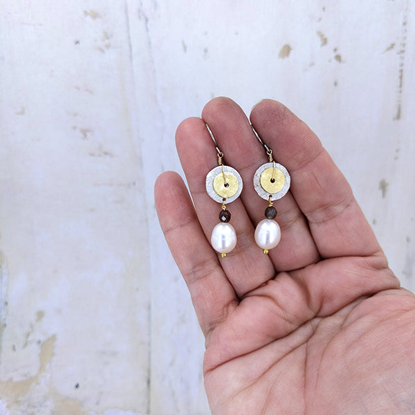 Double Happy Pearl Earrings