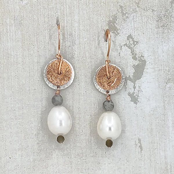 Double Happy Rose Gold Earrings