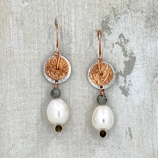 Double Happy Rose Gold Earrings