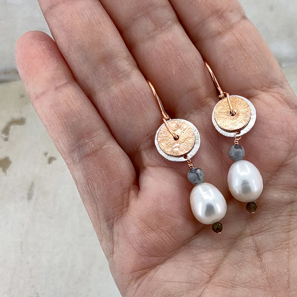 Double Happy Rose Gold Earrings