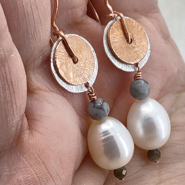 Double Happy Rose Gold Earrings