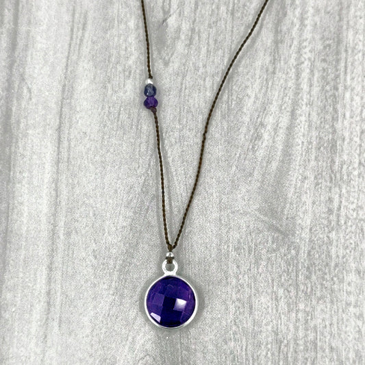 Circle of Amethyst Gemstone Pendant Secondary