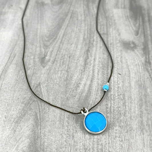 Circle of Turquoise Gemstone Pendant