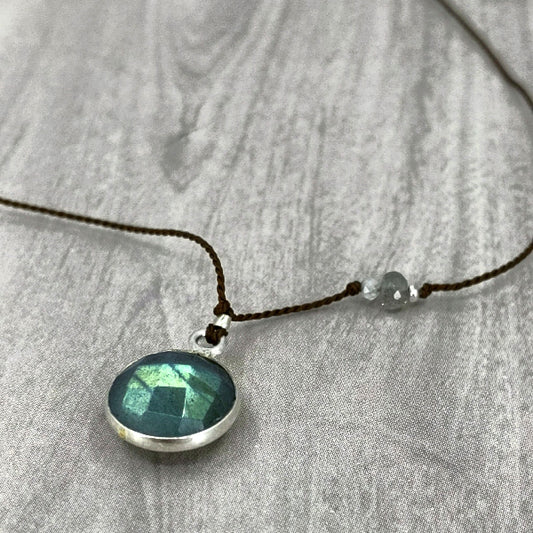 Circle of Labradorite Gemstone Pendant Secondary