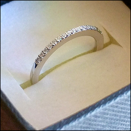 Diamond and White Gold Wedding Band for Brittany ,  - No Roses Jewelry Sherman Oaks Ventura Boulevard, No Roses Jewelry Artisan Jewelry Los Angeles - 2