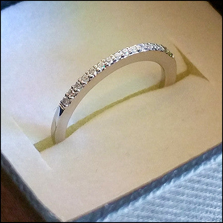 Diamond and White Gold Wedding Band for Brittany ,  - No Roses Jewelry Sherman Oaks Ventura Boulevard, No Roses Jewelry Artisan Jewelry Los Angeles - 2 Secondary