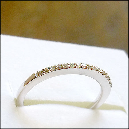 Diamond and White Gold Wedding Band for Brittany ,  - No Roses Jewelry Sherman Oaks Ventura Boulevard, No Roses Jewelry Artisan Jewelry Los Angeles - 1