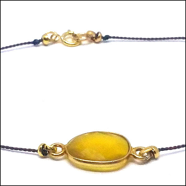 yellow sapphire and silk bracelet artisan jewelry ventura boulevard sherman oaks