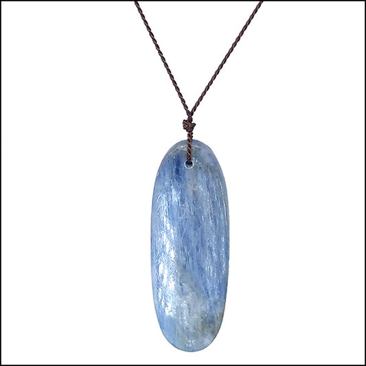Oval Blue Kyanite Gemstone Pendant