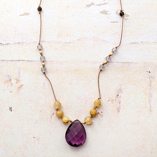 Amy's Summer Amethyst Necklace