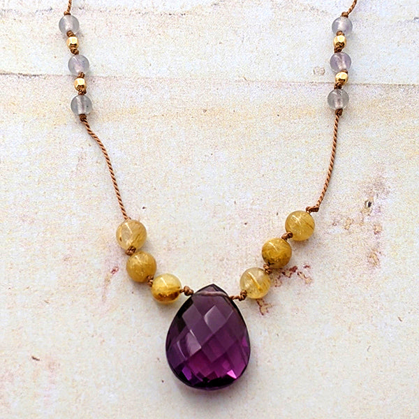 Amy's Summer Amethyst Necklace