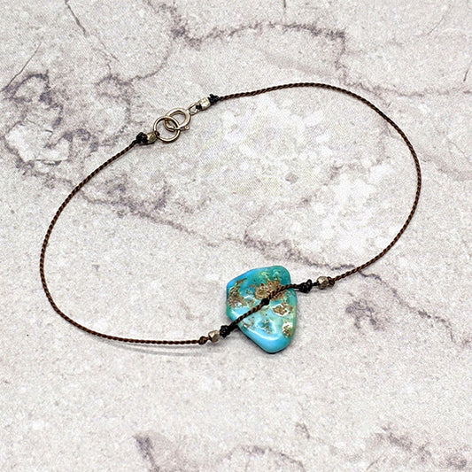 Simple Silk Turquoise Bracelet