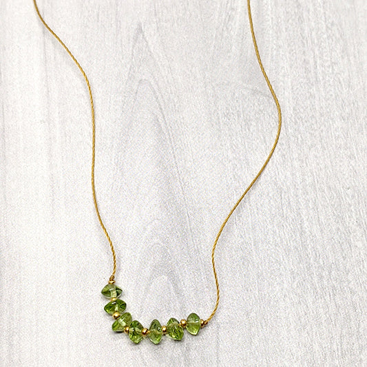 7 Stone Peridot Necklace