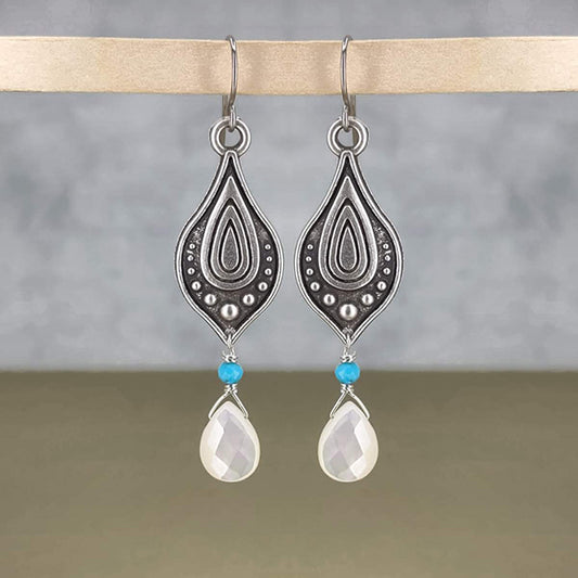 Patience Turquoise and Mother of Pearl Earrings