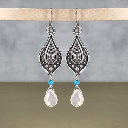 Patience Turquoise and Mother of Pearl Earrings