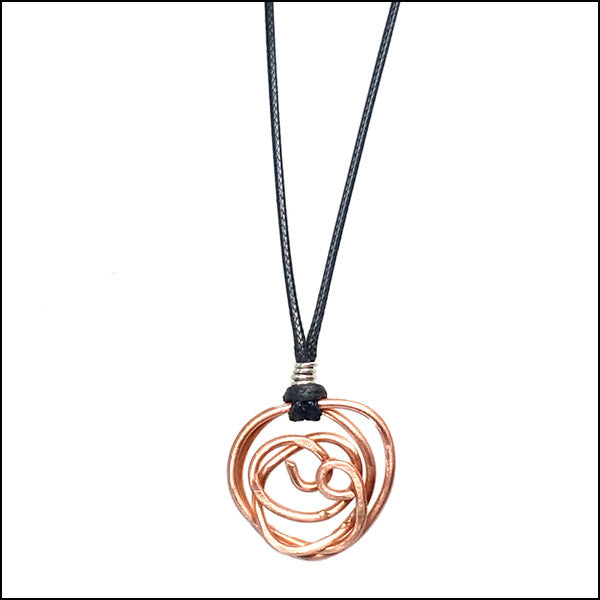 NoRosesJewelry.com Boho copper pendant Full