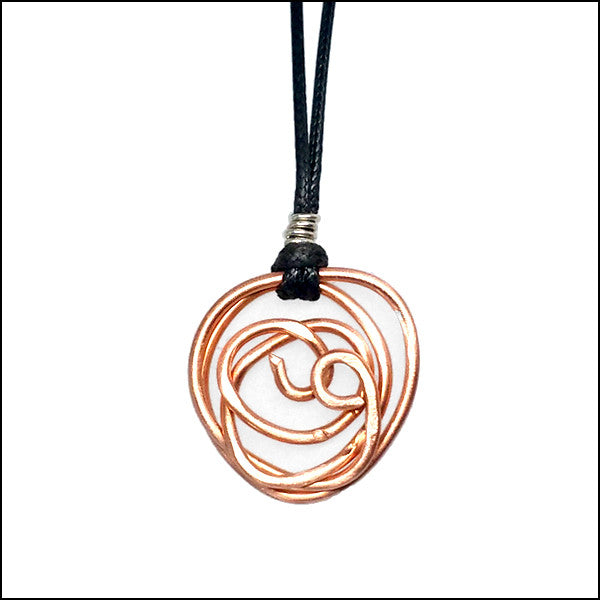 NoRosesJewelry.com Boho copper pendant