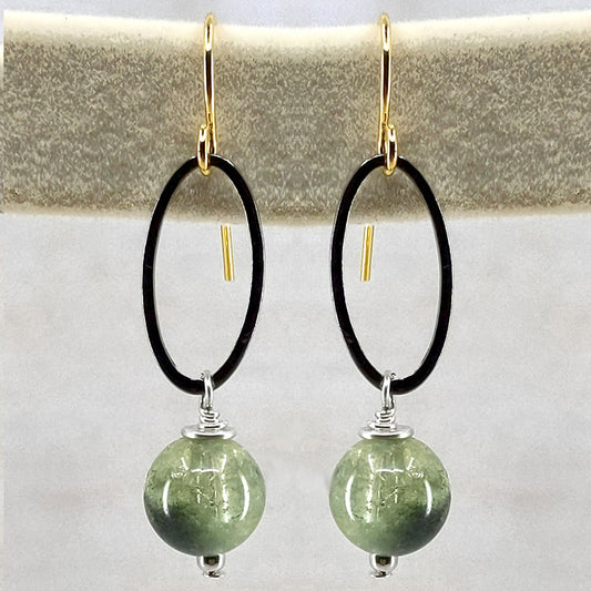 Satellite Earrings, Aventurine