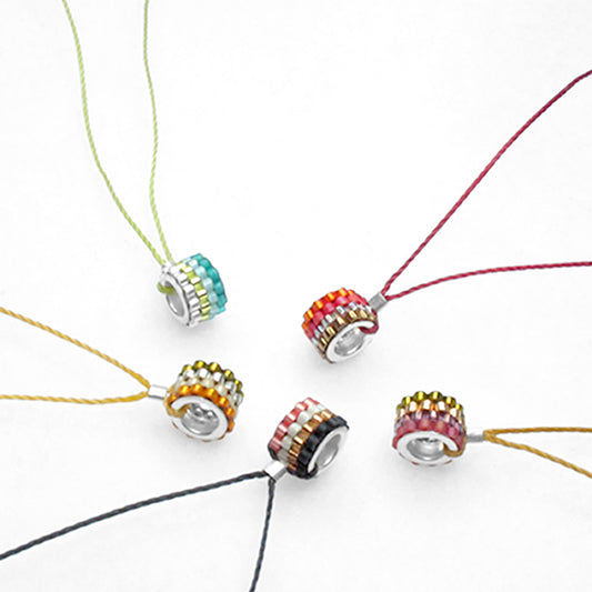 Grommet Air Japanese Glass and Vegan Fiber Necklace Secondary