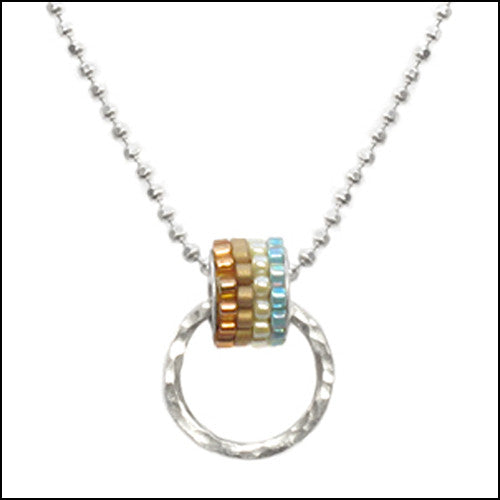 Candi Sterling and Miyuki Pendant , Necklace - No Roses Metro, No Roses Jewelry Artisan Jewelry Los Angeles - 1