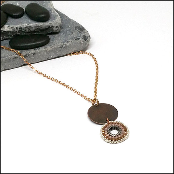 Brass Beauty Pendant , necklace - No Roses Metro, No Roses Jewelry Artisan Jewelry Los Angeles - 4