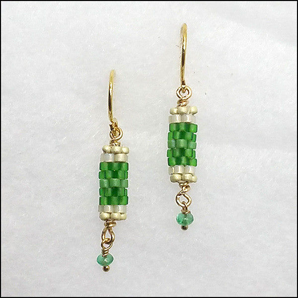 Birthstone Bits Emerald Earrings
