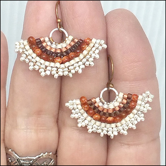Fan Earrings, Sunstone Brown Secondary