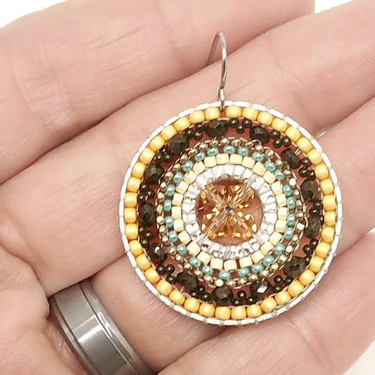 Mandala Ice Circle Earrings Secondary