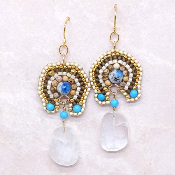 Laguna Dawn Moonstone Earrings