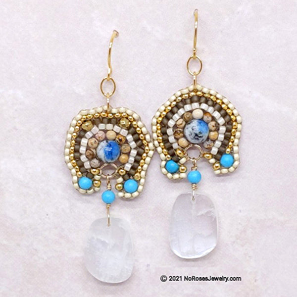 Laguna Dawn Moonstone Earrings