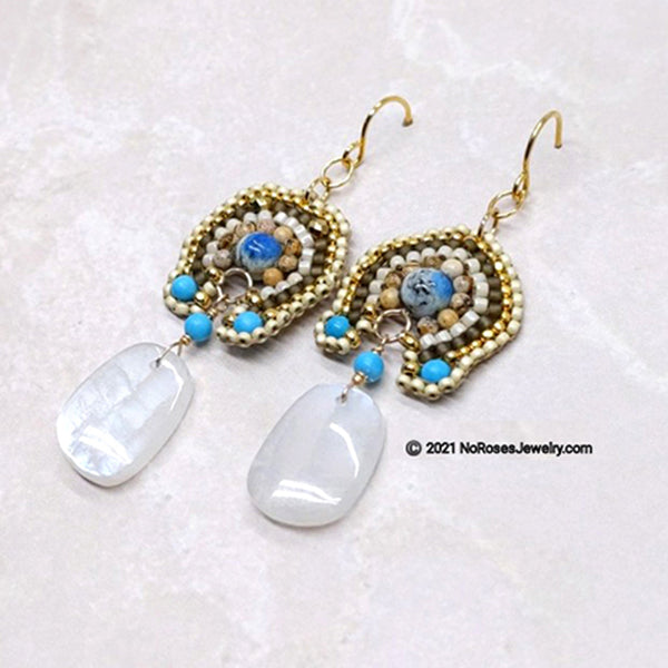 Laguna Dawn Moonstone Earrings