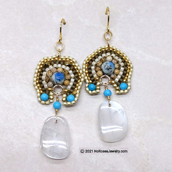 Laguna Dawn Moonstone Earrings