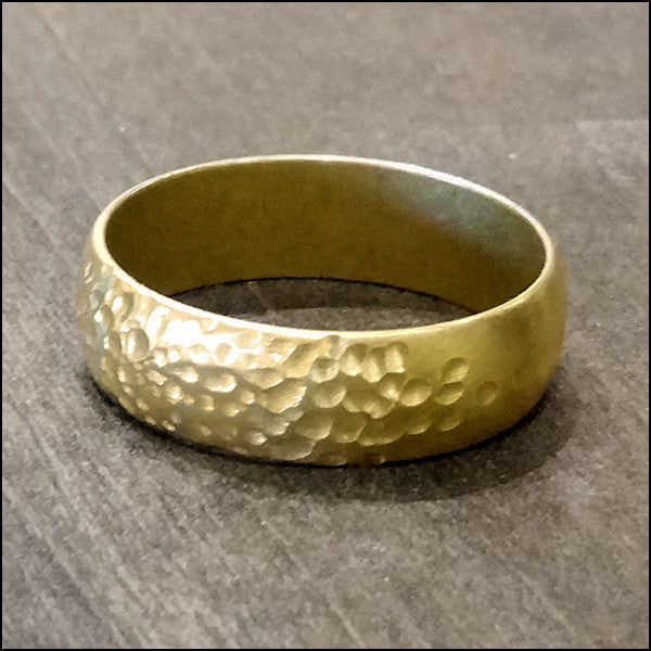 Raw Brass Divot Band Ring , rings - No Roses Ore, No Roses Jewelry Artisan Jewelry Los Angeles - 2