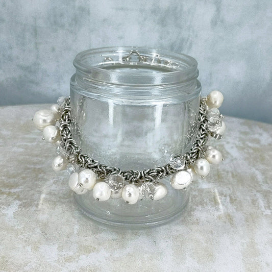 Modern Romance Pearl and Swarovski Crystals Bracelet Secondary