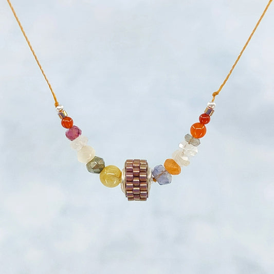 Color Theory Necklace, Batik