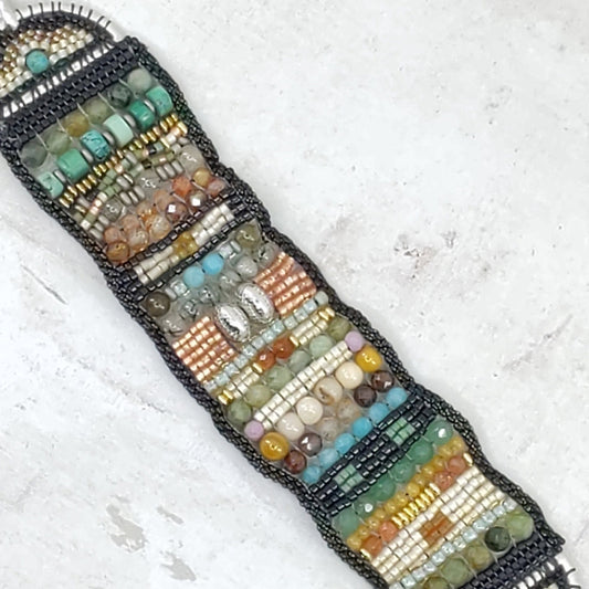 Desert Moss Gemstone Band Bracelet Secondary