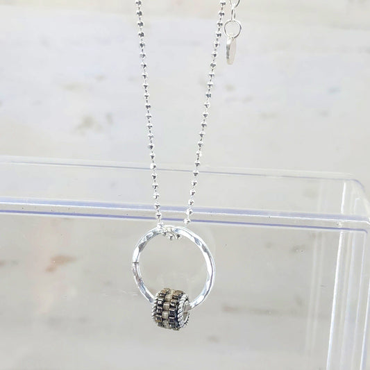 Grommet Drop Necklace, Smoke Secondary