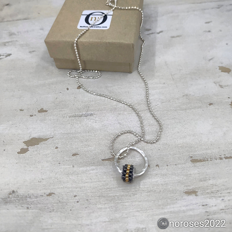 Grommet Drop Necklace, Honeybee